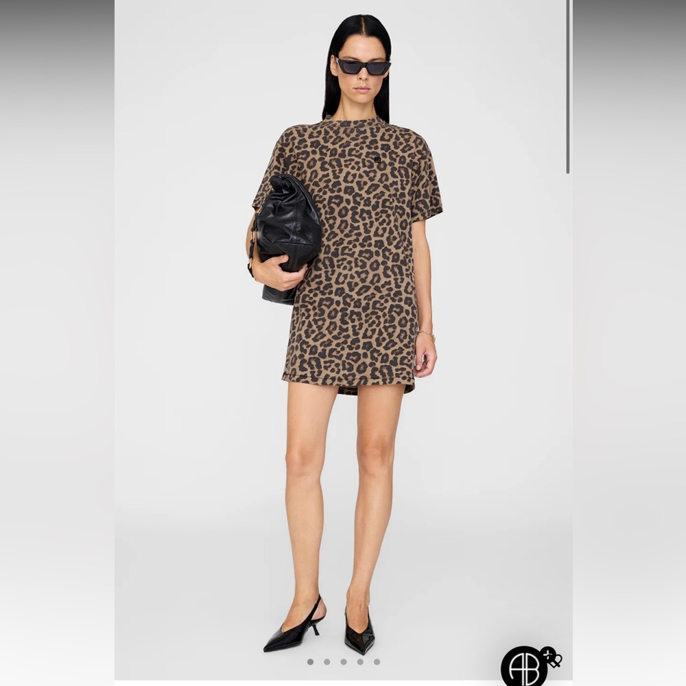 Anine Bing Brown Leopard Mini Dress
